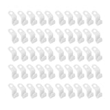 50Pcs Clothes Hanger Hook Strong Odorless Light Weight White Thickened Hanger Connection Hook
