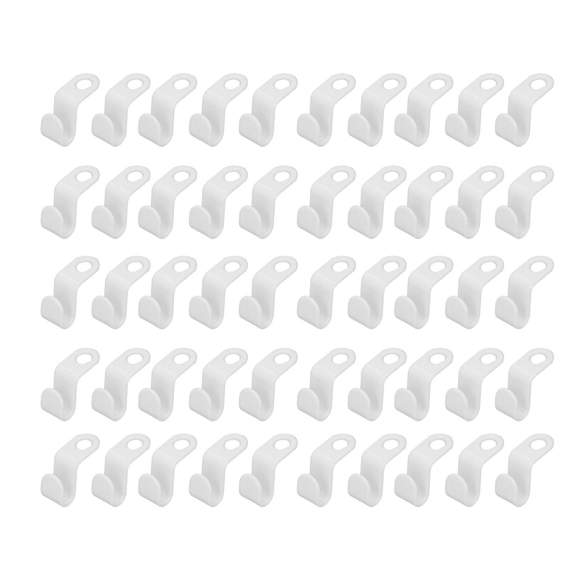 50Pcs Clothes Hanger Hook Strong Odorless Light Weight White Thickened Hanger Connection Hook
