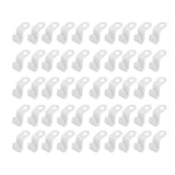 50Pcs Clothes Hanger Hook Strong Odorless Light Weight White Thickened Hanger Connection Hook