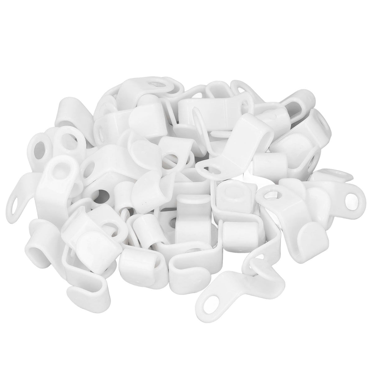 50Pcs Clothes Hanger Hook Strong Odorless Light Weight White Thickened Hanger Connection Hook