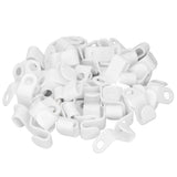 50Pcs Clothes Hanger Hook Strong Odorless Light Weight White Thickened Hanger Connection Hook - Low Angle