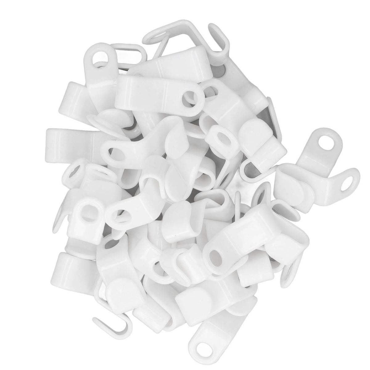 50Pcs Clothes Hanger Hook Strong Odorless Light Weight White Thickened Hanger Connection Hook
