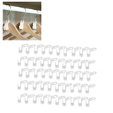 50Pcs Clothes Hanger Hook Strong Odorless Light Weight White Thickened Hanger Connection Hook