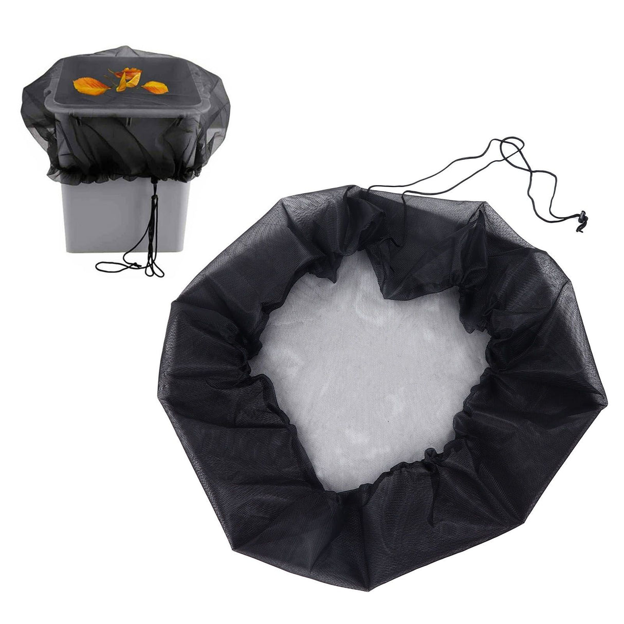 Rain Barrel Mesh Cover Outdoor Water Collection Bucket Protector Screen Netting for Garden