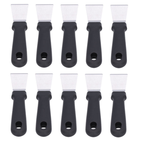 10Pcs Defrosting Shovel Efficient Cleaning Anti Slip Handle Hanging Hole Ice Scraper Deicing Tool for KitchenBlack