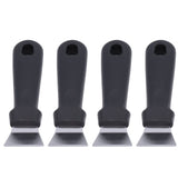 10Pcs Defrosting Shovel Efficient Cleaning Anti Slip Handle Hanging Hole Ice Scraper Deicing Tool for KitchenBlack - Top-Down View