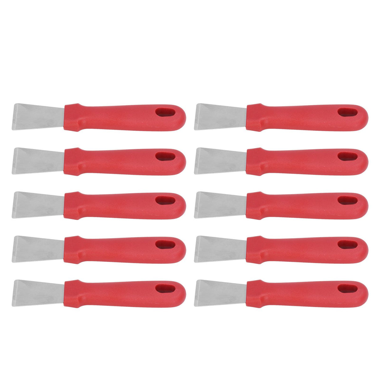 10Pcs Putty Knife Sturdy Durable Stainless Steel Ergonomic Design Nonslip Handle Wide Application Bench Scraper