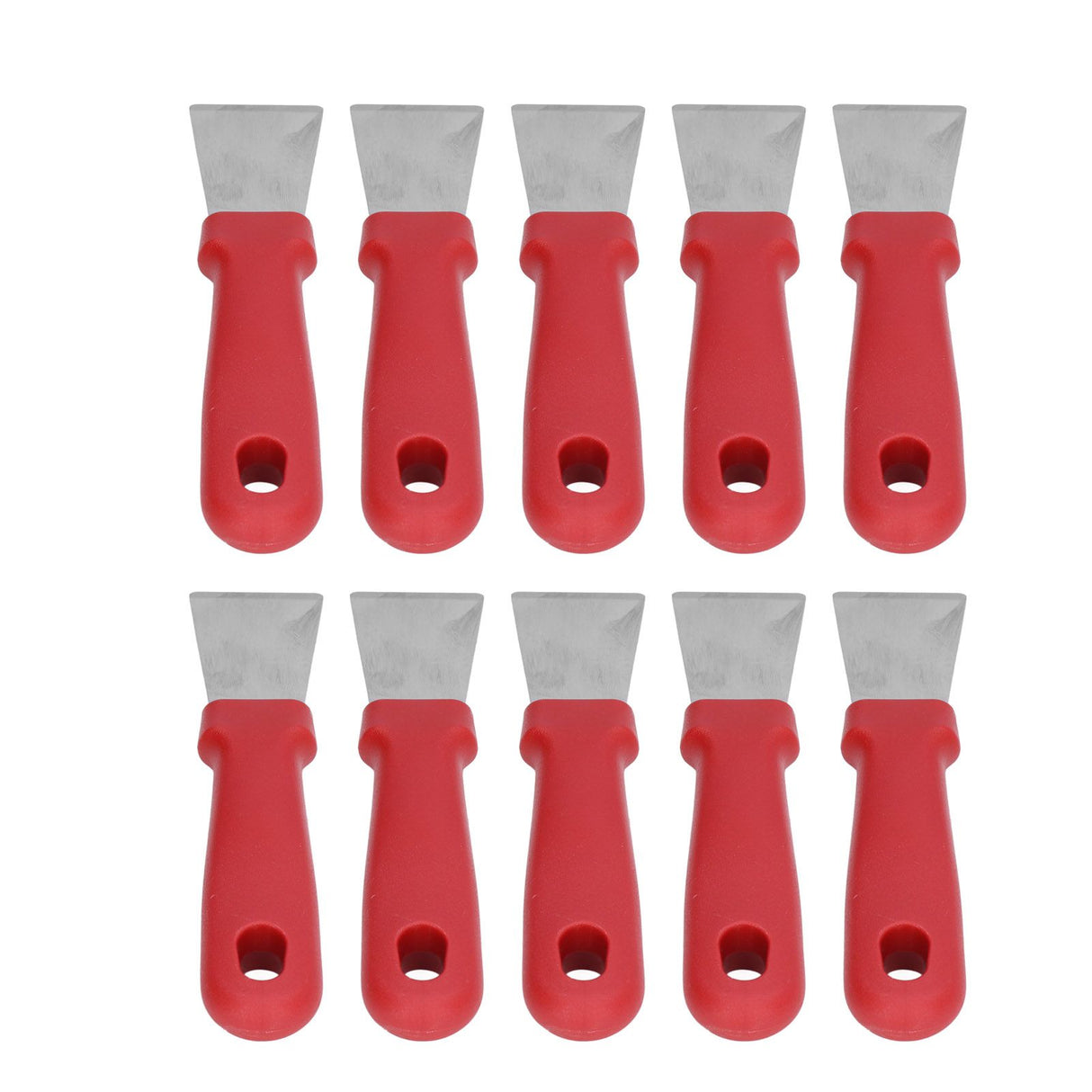10Pcs Putty Knife Sturdy Durable Stainless Steel Ergonomic Design Nonslip Handle Wide Application Bench Scraper