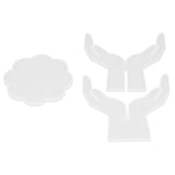 3Pcs DIY Flower Pot Shelf Mold Easy Demoulding Soft Good Toughness Irregular Branches Flower Pot Shelf Mold for DIYHand Flat Pad 60‑742 - Top-Down View