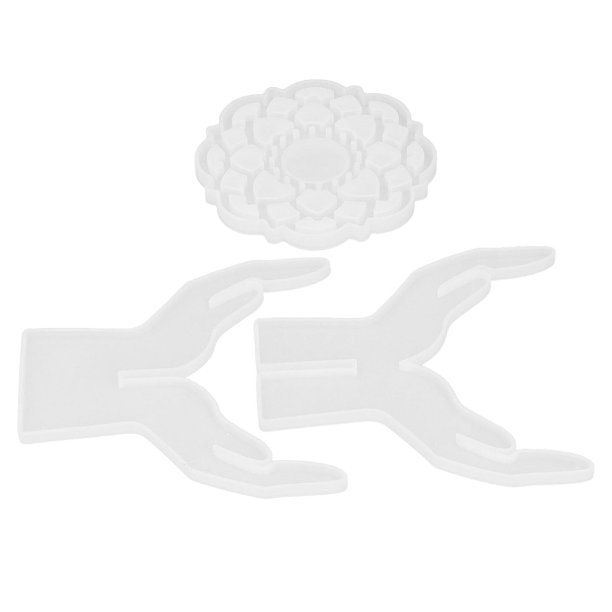 3Pcs DIY Flower Pot Shelf Mold Easy Demoulding Soft Good Toughness Irregular Branches Flower Pot Shelf Mold for DIYHands Hollow 60-743