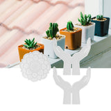 3Pcs DIY Flower Pot Shelf Mold Easy Demoulding Soft Good Toughness Irregular Branches Flower Pot Shelf Mold for DIYHands Hollow 60-743