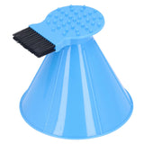 Ice Scraper Plastic Cone Multi Functional Funnel Snow Remover with Brush for Car Windshield - Rear View