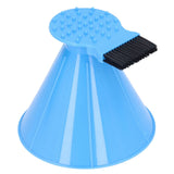 Ice Scraper Plastic Cone Multi Functional Funnel Snow Remover with Brush for Car Windshield - Extra Image