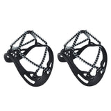 2Pcs Walk Traction Cleats Prevent Slipping High Tension Spring Crampons for Hiking Jogging Hunting