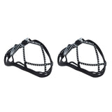 2Pcs Walk Traction Cleats Prevent Slipping High Tension Spring Crampons for Hiking Jogging Hunting - Low Angle