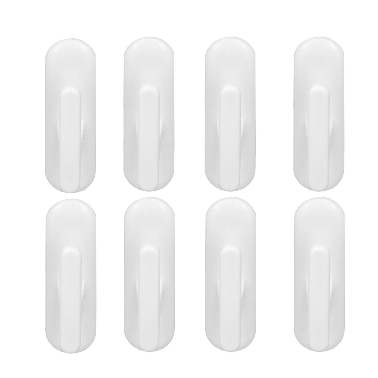 8Pcs Wall Self Adhesive Curtain Hooks White Reusable Plastic Curtain Buckles with Wall Hook for Apartment Home Office