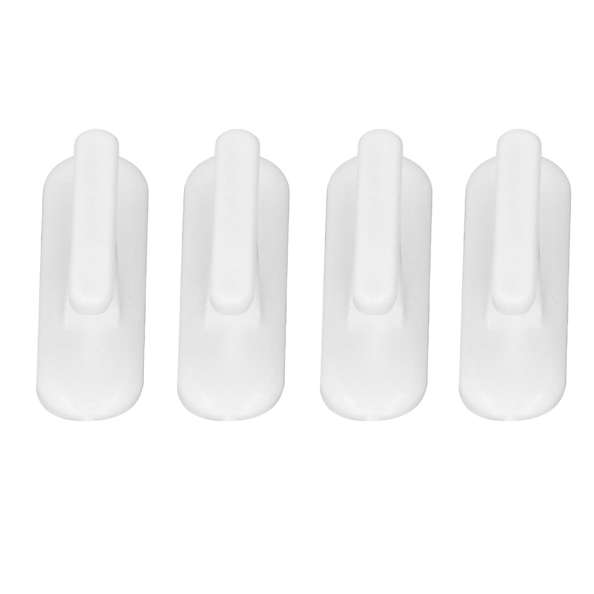 8Pcs Wall Self Adhesive Curtain Hooks White Reusable Plastic Curtain Buckles with Wall Hook for Apartment Home Office