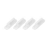 8Pcs Wall Self Adhesive Curtain Hooks White Reusable Plastic Curtain Buckles with Wall Hook for Apartment Home Office - 45-Degree Angle