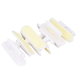 8Pcs Wall Self Adhesive Curtain Hooks White Reusable Plastic Curtain Buckles with Wall Hook for Apartment Home Office