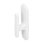 8Pcs Wall Self Adhesive Curtain Hooks White Reusable Plastic Curtain Buckles with Wall Hook for Apartment Home Office