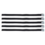 10pcs Tie Down Strap Zinc Alloy Press Buckle Dirt Resistant Nylon Lashing Belt for Goods Luggage - Side View