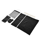 Director Chair Cover Replacement with Storage Bag Canvas Seat Chair Protective Cover for HouseholdBlack - Side View