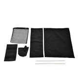Director Chair Cover Replacement with Storage Bag Canvas Seat Chair Protective Cover for HouseholdBlack