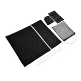 Director Chair Cover Replacement with Storage Bag Canvas Seat Chair Protective Cover for HouseholdBlack