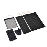 Director Chair Cover Replacement with Storage Bag Canvas Seat Chair Protective Cover for HouseholdBlack - Extra Image