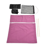 Director Chair Cover Replacement with Storage Bag Canvas Seat Chair Protective Cover for HouseholdRose Red - Rear View