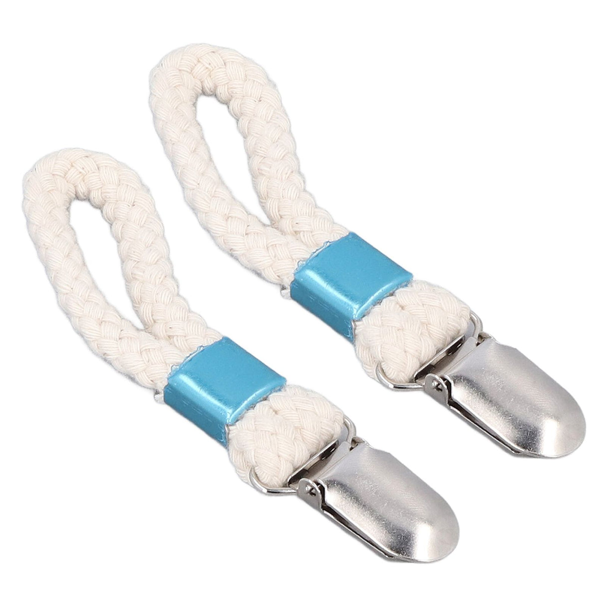 2PCS Cotton Rope Towel Clip Wear Resistant Towel Clips for Home Kitchen Bathroom Cupboards Hanging Towels