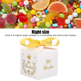 50pcs Party Favor Boxes Paper Material Mi Bautizo Pattern Equipped Gold Ribbon White Wedding Gift Boxes for Party - Extra Image