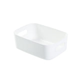 Desktop Storage Basket PP Cosmetic Storages Box Desktops Sundries Organizer with Handle for HouseholdSmall White