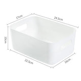 Desktop Storage Basket PP Cosmetic Storages Box Desktops Sundries Organizer with Handle for HouseholdMedium White