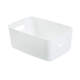 Desktop Storage Basket PP Cosmetic Storages Box Desktops Sundries Organizer with Handle for HouseholdLarge White
