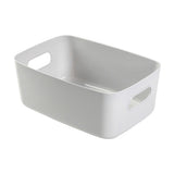 Desktop Storage Basket PP Cosmetic Storages Box Desktops Sundries Organizer with Handle for HouseholdLarge Gray