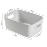 Desktop Storage Basket PP Cosmetic Storages Box Desktops Sundries Organizer with Handle for HouseholdLarge Gray