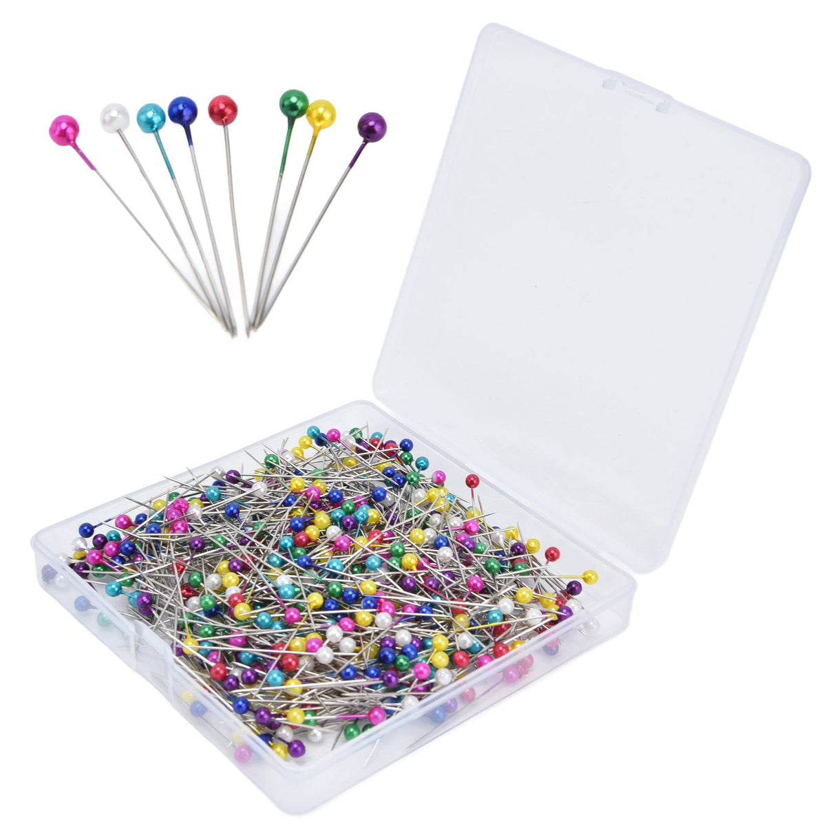 600Pcs Sewing Pins 38mm Long Different Colors Wide Application Durable Straight Pins for Clothing Handiwork