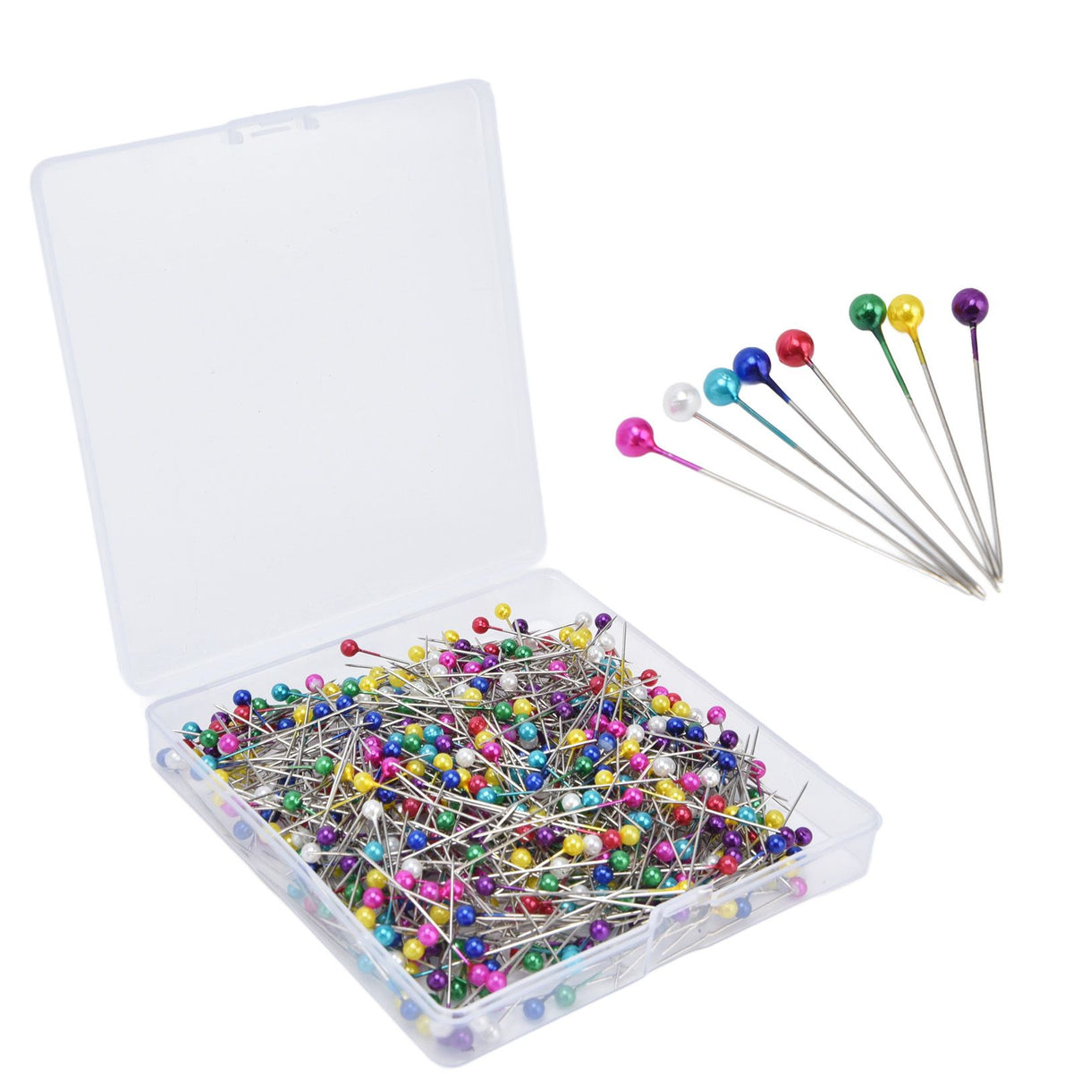600Pcs Sewing Pins 38mm Long Different Colors Wide Application Durable Straight Pins for Clothing Handiwork