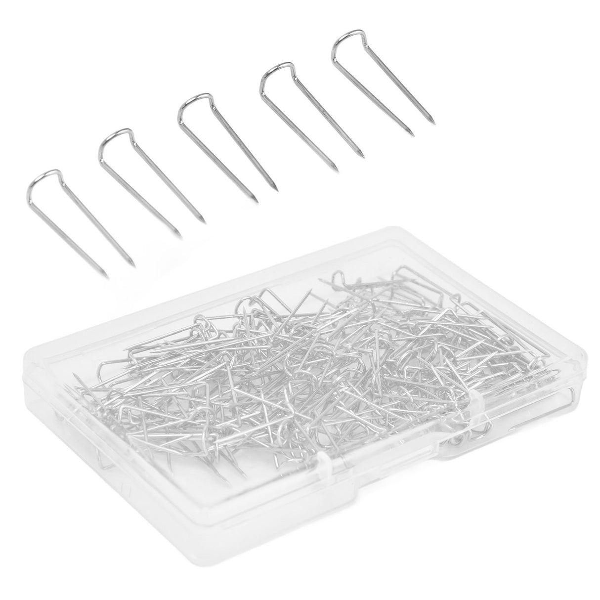200Pcs Fork Pins U Shaped Stainless Steel Sturdy Durable Wide Application Sewing U Pins17mm 200Pcs/Box