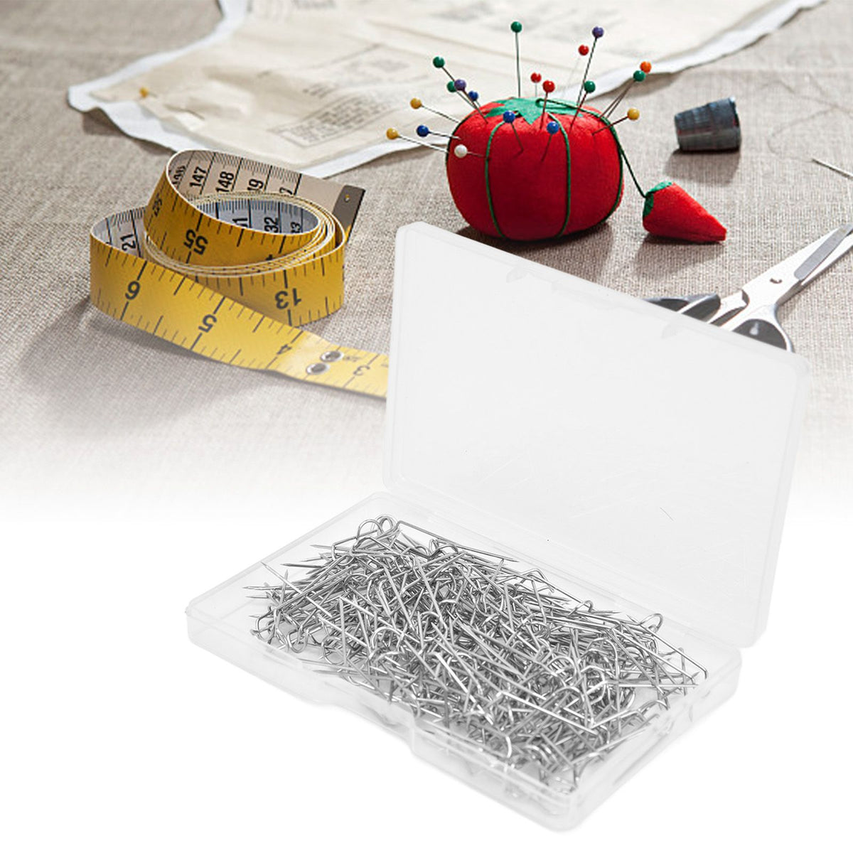 200Pcs Fork Pins U Shaped Stainless Steel Sturdy Durable Wide Application Sewing U Pins23mm 200Pcs/Box