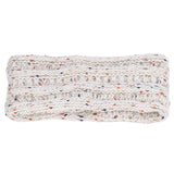 Knit Headband Winter Warm Comfortable Breathable Women Ear Warmer for Shopping Camping RunningWhite Floral Line