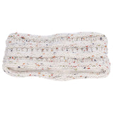 Knit Headband Winter Warm Comfortable Breathable Women Ear Warmer for Shopping Camping RunningWhite Floral Line - Close-Up Angle