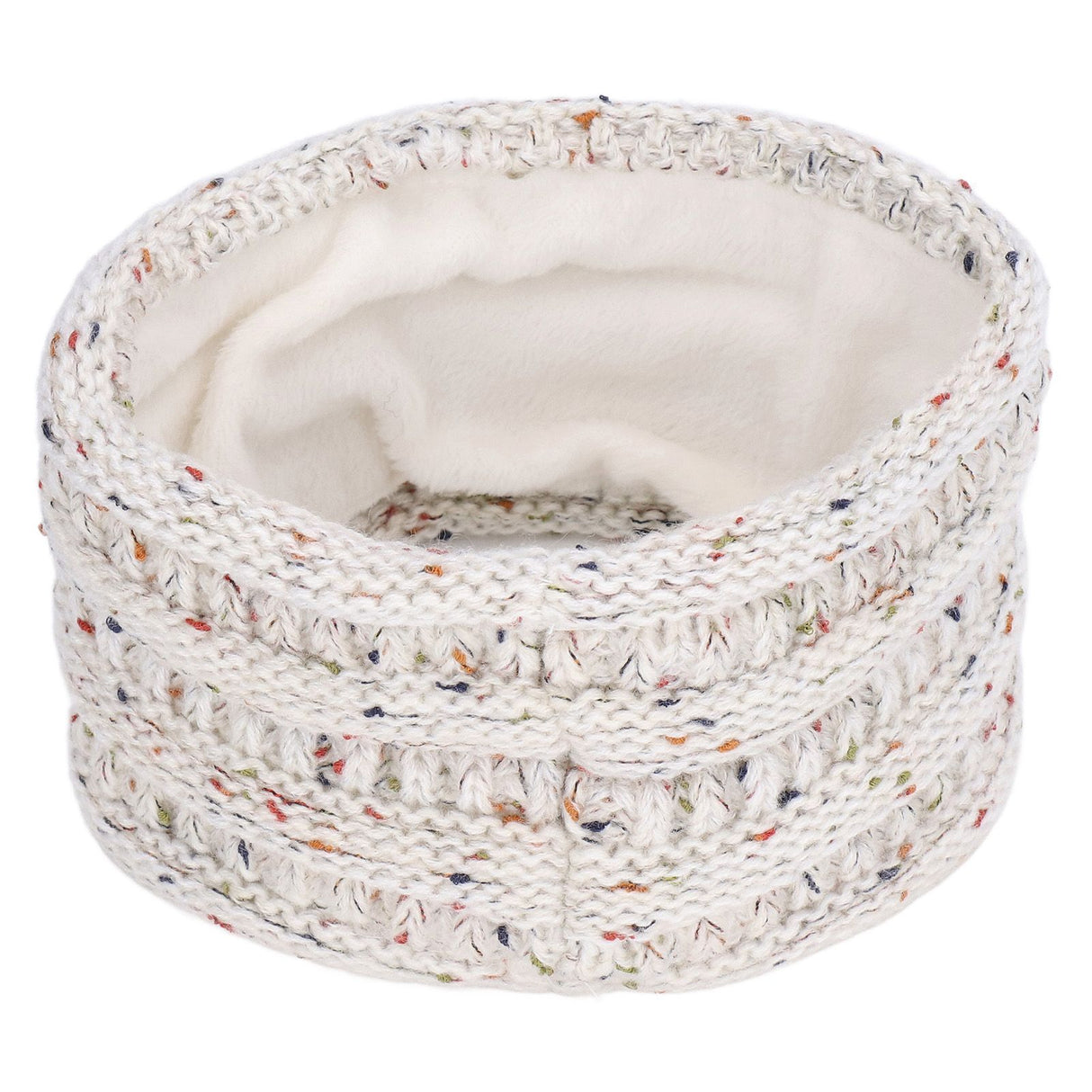 Knit Headband Winter Warm Comfortable Breathable Women Ear Warmer for Shopping Camping RunningWhite Floral Line