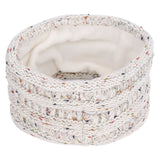 Knit Headband Winter Warm Comfortable Breathable Women Ear Warmer for Shopping Camping RunningWhite Floral Line