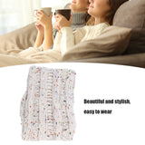 Knit Headband Winter Warm Comfortable Breathable Women Ear Warmer for Shopping Camping RunningWhite Floral Line - Extra Image