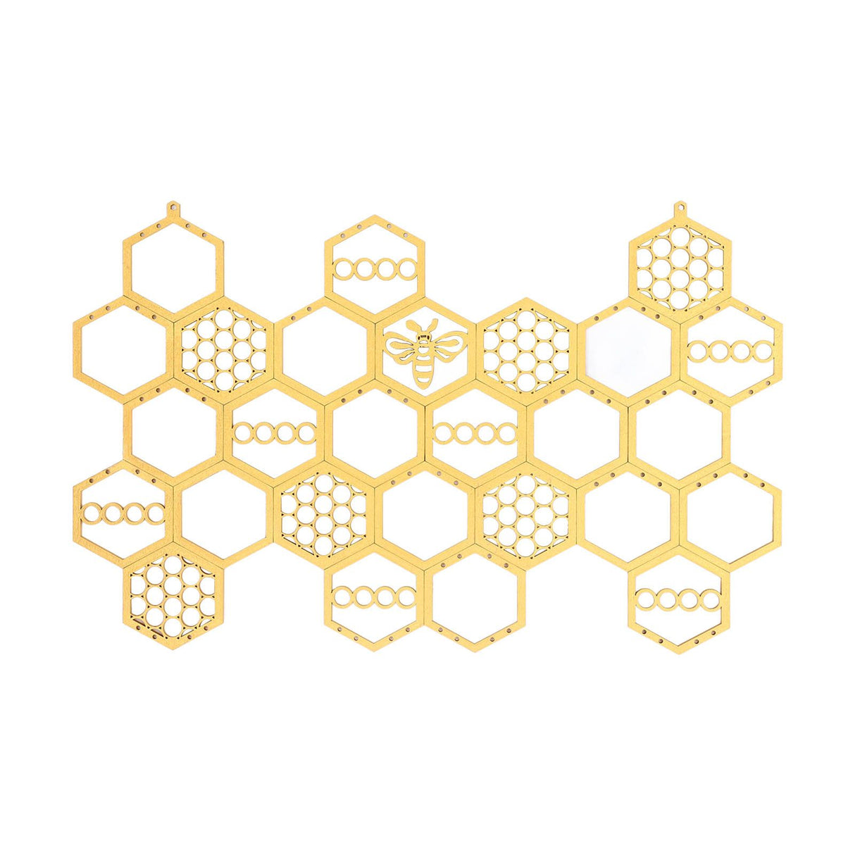 Ear Stud Display Rack Poplar Material Golden Beehive Type Space Saving Durable Earring Jewelry Storage Rack
