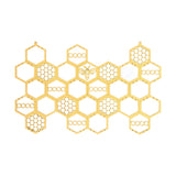Ear Stud Display Rack Poplar Material Golden Beehive Type Space Saving Durable Earring Jewelry Storage Rack