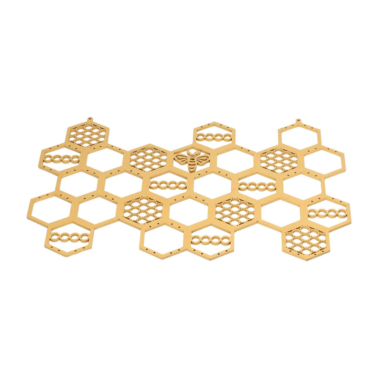 Ear Stud Display Rack Poplar Material Golden Beehive Type Space Saving Durable Earring Jewelry Storage Rack
