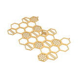 Ear Stud Display Rack Poplar Material Golden Beehive Type Space Saving Durable Earring Jewelry Storage Rack
